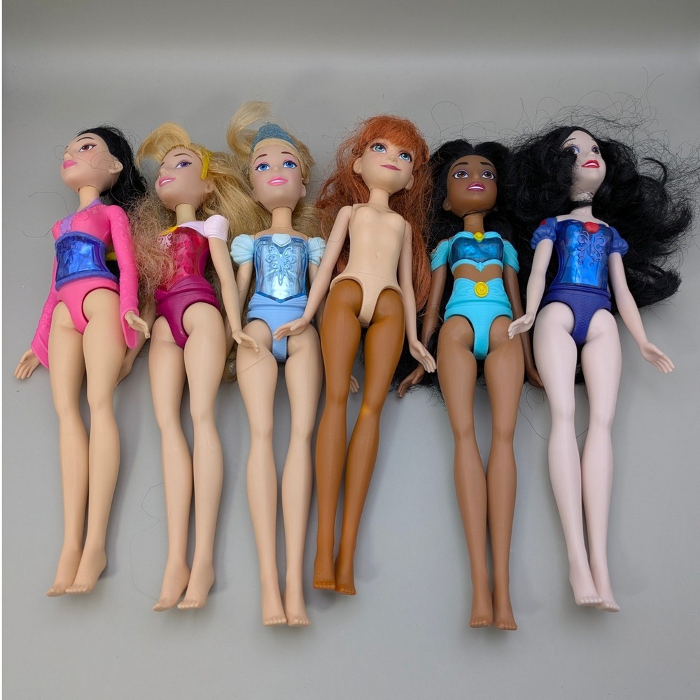 Hasbro Disney Princess Fashion Doll‎ Lot - Mulan, Rapunzel, Ariel, Snow White